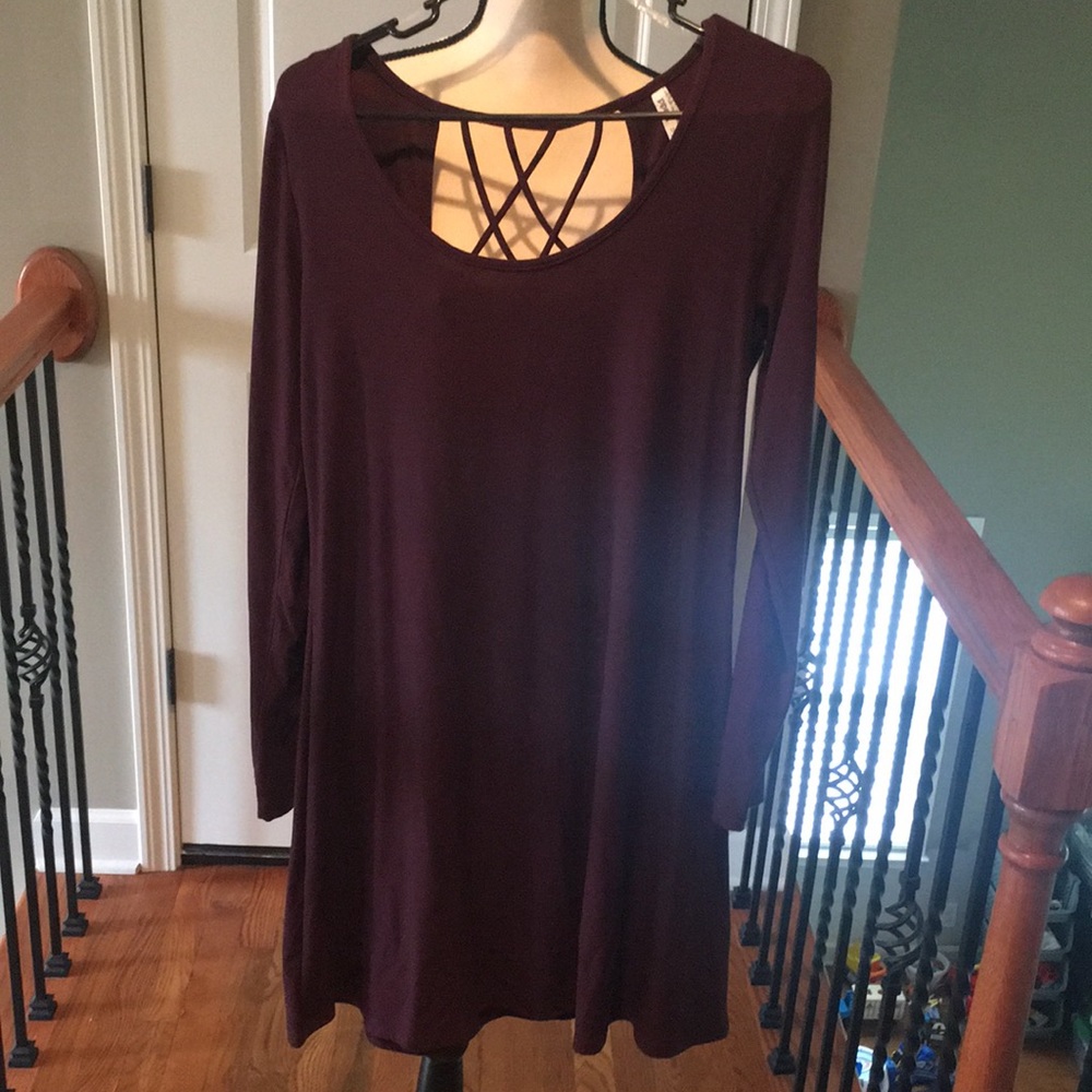 NWOT Mudd Brand Maroon Dress